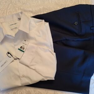 Youth 16 NWT Calvin Klein shirt/ NWOT Nautica Dress Pants